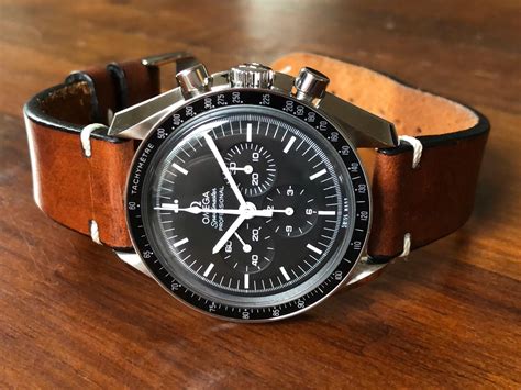 speedmaster omega leather strap|authentic leather omega watch strap.